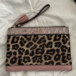 Leopard wristlet